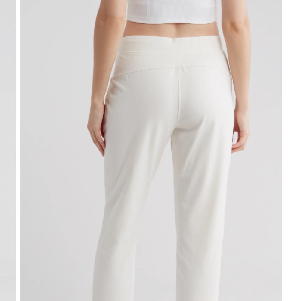 NWT Yogalicious softlite scuba serenity Jogger sweatpants drawstring off white S - Picture 2 of 12
